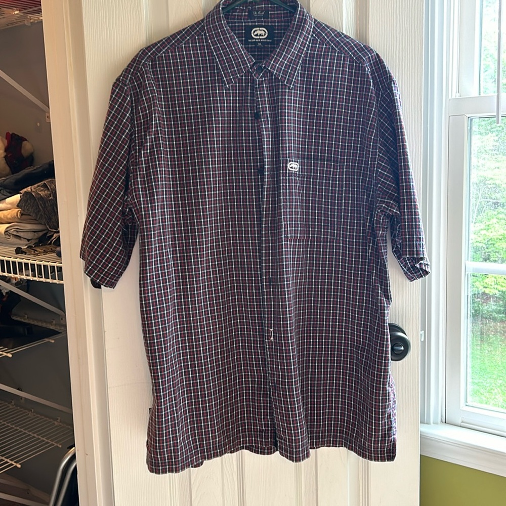 ECHO UNLTD woven men’s button down shirt, Size XL,